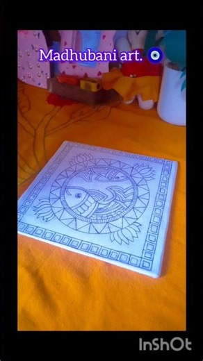 traditional Madhubani art easy drawing for beginners#Madhubani art #Indian drawing#short video#art 🌸