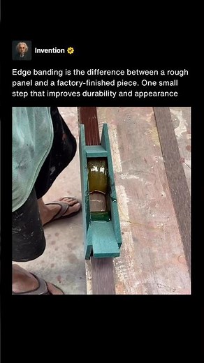 Edge Banding The Tiny Step That Makes Wood Look Factory Made 🛠️ #shorts