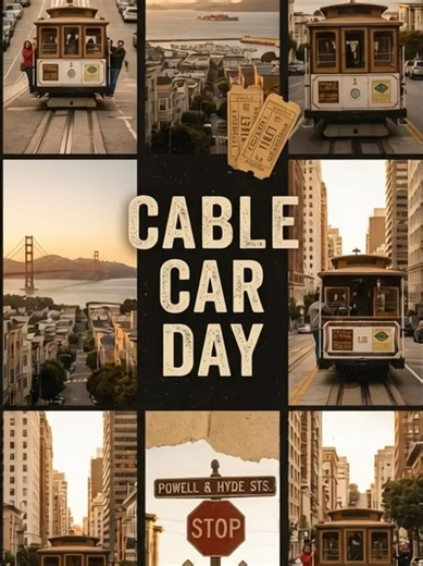 Cable Car Day rides in each January 17, marking the patent for Andrew Hallidie’s cable car system and the historic San Francisco lines. It’s a great day to celebrate vintage transit, city views and engineering that changed how we move. #cablecarday #sanfrancisco #historictransport #seizetheday #nationalday