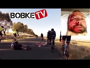 Kangaroo takes out Cyclist video! High speed collison & crash.