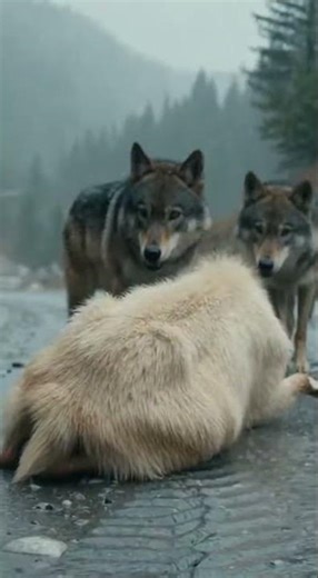 Wolf Pack Meets Goats: A Brave Rescue! #wildlife #wolves #animalrescue #nature