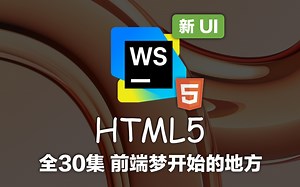 HTML5 教程 已完结 (WebStorm 2025 最新版) 4K蓝光画质 杜比音效 零基础入门一套搞定 入门到入土