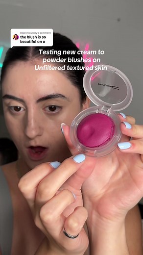 Replying to @Minty I’m not sure what I was expecting but it wasn’t this… full face review on my YouTube channel ❤️ @maccosmetics glowy play blushes 🥰 #realskintexture #acnecoverage #acnemakeup #makeuptutorial #beautytips #fullglammakeup #blushhack #blushtrend