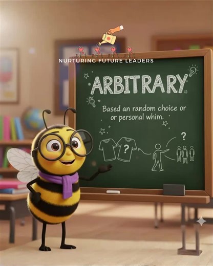 Nurturing Future Leaders on Instagram: "The Word: Arbitrary (Ar-bi-trar-y) Grade Level: 7th Grade + Definition: Based on a random choice or personal whim, rather than any real reason or system. ​Your Challenge: Can you think of an arbitrary rule at home or school? (Like... why is the "best" seat on the couch always the one on the left? 😂) ​Let us know your examples in the comments! ​🔗 Expand your mind at: www.nurturingfutureleaders.org ​#Philadelphia #nurturingfutureleaders #WordOfTheDay #Voca