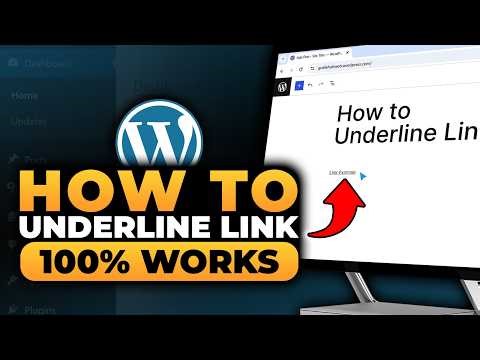 How To Underline a Link in WordPress (FAST & EASY) | 100% WORKS | NO Yapping, To The Point!