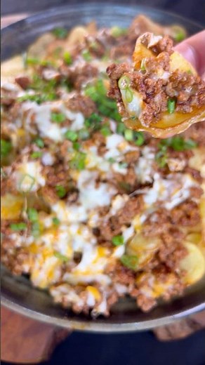 Loaded potato nachos 🤤