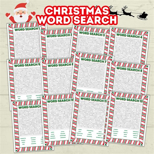 Christmas Word Search Puzzles for Kids, Fun Printable Game, Holiday Activity, Classroom, Family Digital Download - Etsy Canada