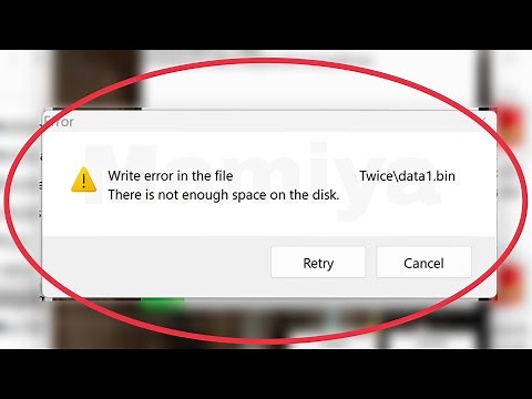 Pc Fix Write error in the file | There is not enough space on the disk Problem Solve in Windows 11