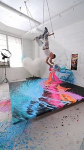 Exploring the vibrant world of abstract expression! The artist's dynamic process brings bold colors and movement to life on canvas. A captivating dance of creativity and spontaneity. 🎨✨ Painting by @callenschaub #AbstractArt #ArtInMotion #CreativeProcess | Acrylic Masters