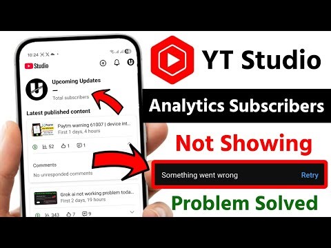 Yt Studio Something Went Wrong Problem Today | Yt Studio Analytics Something Went Wrong Problem