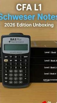 #CFA L1 books #Schweser notes 📚 and #Texas instrument #BA II Plus financial Calculator📟# unboxing