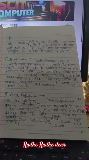 Ms word insert menu me cross reference and bookmark option is most important #notes #shortvideo scit