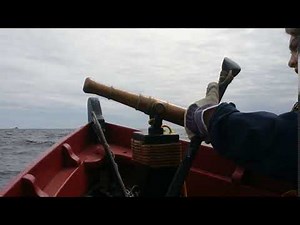 HMS Psyche's longboat - War of 1812 - Firing the swivel gun!