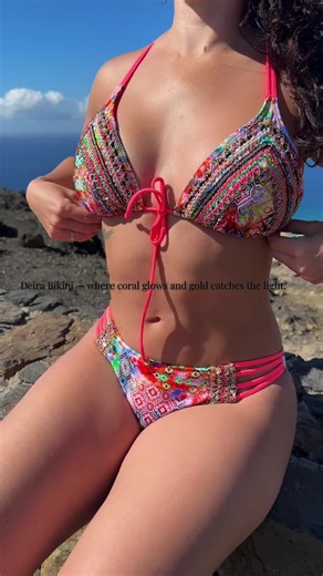 Hand Beaded Deira Bikini by Kate Diaz London