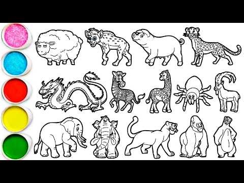 Draw Amazing Animals in Minutes - Sheep, Hyena, Pig, Cheetah, Dragon, Zebra, Giraffe, Tarantula
