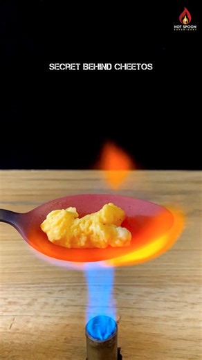 Hot Spoon Experiment on Instagram: "1000°C VS Secret behind Cheetos 😱 #satisfyingvideo #relexing #foryou #usa🇺🇸 #blaze"
