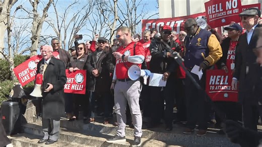 Postal workers union rally in DC against federal plans to privatize USPS