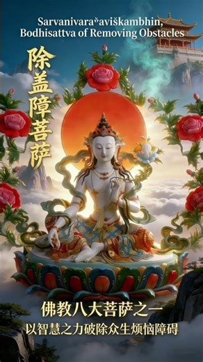 《除盖障菩萨 Sarvanīvaraṇaviṣkambhin, Bodhisattva of Removing Obstacles 》#民间故事 #中国神话 #角色介绍 #传统文化 #佛教菩萨