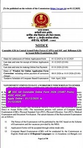 ✅ SSC GD Constable Online Form 20 26 (25487 Posts)#SSC #SSCGD Apply Online 🫵 #sarkariexam