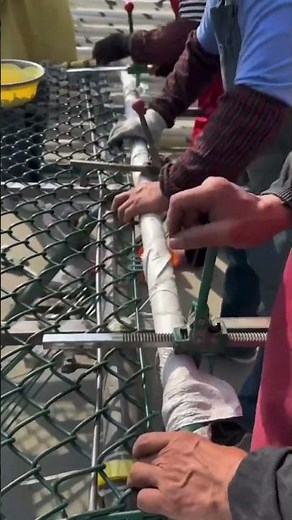 Easy Way to Install a Metal Wire Fence - Good tools and machinery make work easy