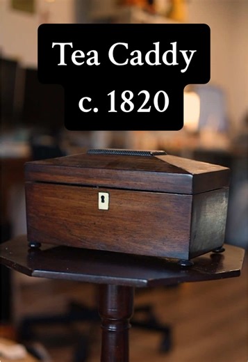 Regency Era Sarcophagus Tea Caddy Details