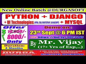 PYTHON + DJANGO + UI + MYSQL Online Training @ DURGASOFT