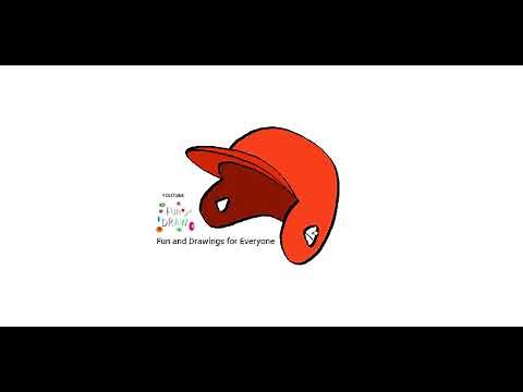 How to draw a baseball helmet