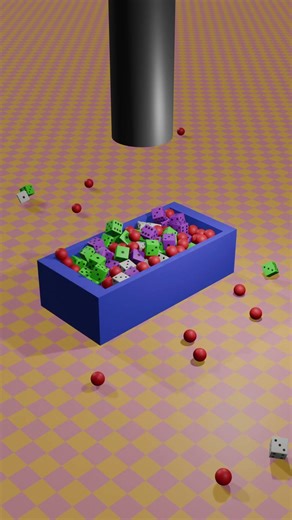 Color Dice & Sphere Flow 🎲🔴 | Satisfying 3D Loop