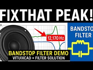 🎧 Fix Harsh Peaks in Your Speaker with a Bandstop Filter | VituixCAD + Filter Solution Tutorial