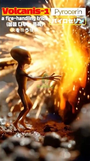 a fire-handling tribe 불을다루는종족 火を扱う種族 #AI다큐 #외계생명체 #Alien #Vie extraterrestre #ショート #insects