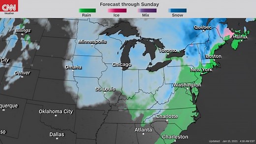Blizzard, rain, and snow to hinder Central and Eastern US weekend weather