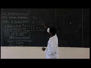 ENTREPRENUERSHIP S6 UNIT 5 LESSON 6 BALANCE SHEET
