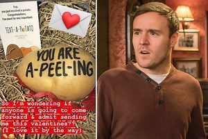 Lonely Alan Halsall received a potato on Valentines Day and now he’s desperate to track down the sender.