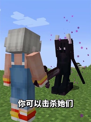 When the Enderman becomes a girl #LittleBag #minecraft #MyWorld