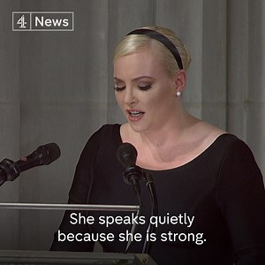 270K views · 4.9K reactions | “The America of John McCain has no need to be made great again because America was always great.” Meghan McCain reads a tribute to the America of her father, John McCain. | Channel 4 News | Facebook