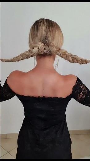 🎁 ASTUCE CHIGNON RAPIDE AVEC TRESSES POUR LES FETES 2025 🎁 coiffure chignon de soirée simple a faire