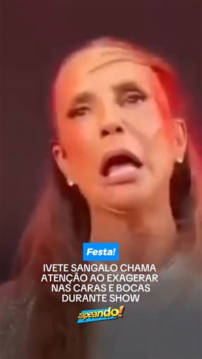 Zapeando! on Instagram: "Ivete Sangalo virou assunto nas redes sociais após a circulação de um vídeo em que aparece apresentando a nova música “Vampirinha” durante um show recente. A performance da cantora chamou atenção pelas expressões faciais exageradas e pelas caras e bocas feitas no palco enquanto cantava. As imagens logo se espalharam pela internet e provocaram reações diversas entre internautas. “Que isso, mulher? Deu até medo”, comentou uma seguidora. “Tá travada?”, disparou mais uma. “E