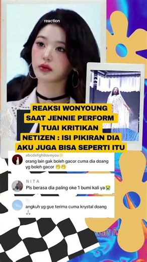 Ekspresi wonyoung tuai kritikan #kpop #jennie #blackpink #wonyoung #fypシ #fyp #shorts