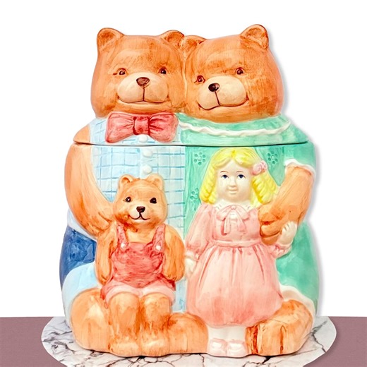 Vintage Goldilocks & Three Bears Cookie Jar | Home Collection From the 1980s - Etsy