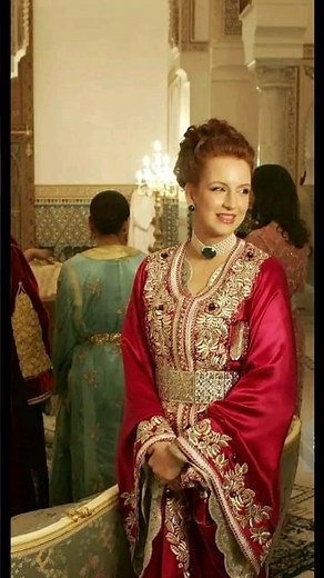 Stunning Princess Lalla Salma showcases traditional Moroccan Caftan with grace and elegance.