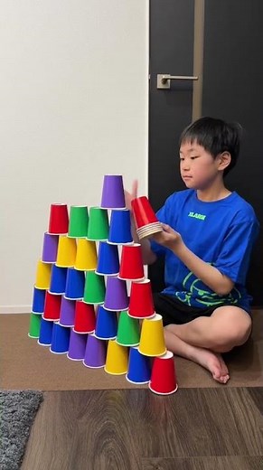 Building with cups!! Part91 #shorts #レオ