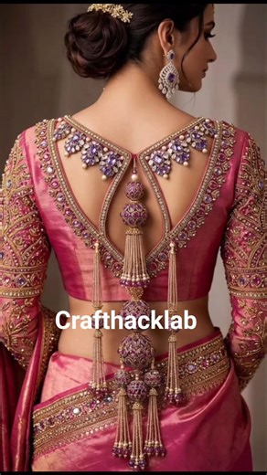 😍 2026 New Looking ❤️‍🩹Blouse Back Designs | Blouse Design Ideas #youtubeshorts​ #blousedesign​