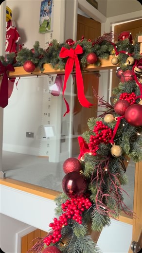 A pretty Christmas staircase ✨ The one and only of the year this year! ❤️🎄 #christmasdecorator #christmasstairs #eventstyling #christmasstylist | Twinkle Events Company