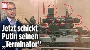Neue Eskalation in Putins Krieg gegen die Ukraine! Erstmals überhaupt wurde am Sonntag das Kampfunterstützungsfahrzeug „BMPT - Terminator“ in der besetzten Ostukraine gesichtet. | Bild