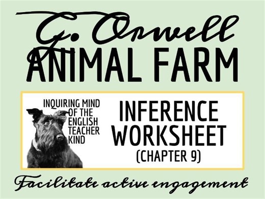 Animal Farm Chapter 9 Close Reading Inference Worksheet | Teaching Resources