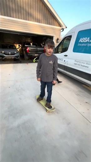 Skateboarding for the first time ever