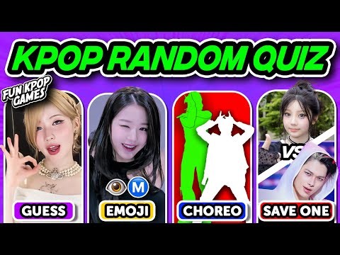 ⭐️ KPOP RANDOM QUIZ | GUESS THE SONG, SAVE ONE & MORE | KPOP QUIZ - FUN KPOP GAMES 2026