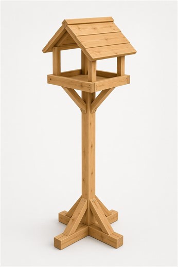 Wooden Bird Feeder Stand Plans | DIY Pole Blueprint (PDF Download) - Etsy