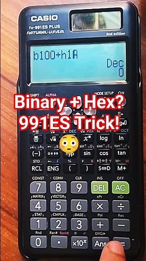 Casio fx-991ES Plus Trick | Binary + Hex Addition Tutorial (Super Fast Calculator Hack)