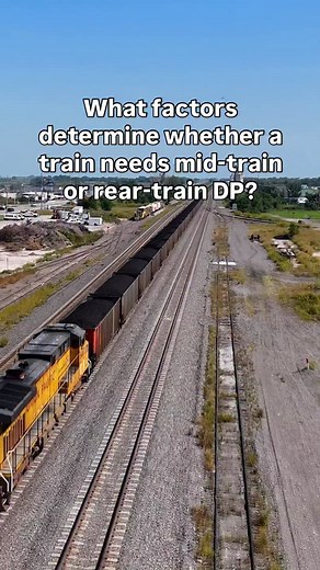 What factors determine whether a train needs mid-train or rear-train DP? #railroad #railway #train #drone #rail #reels #fblifestyle #locomotive #dp #power | Craig Hensley Photography